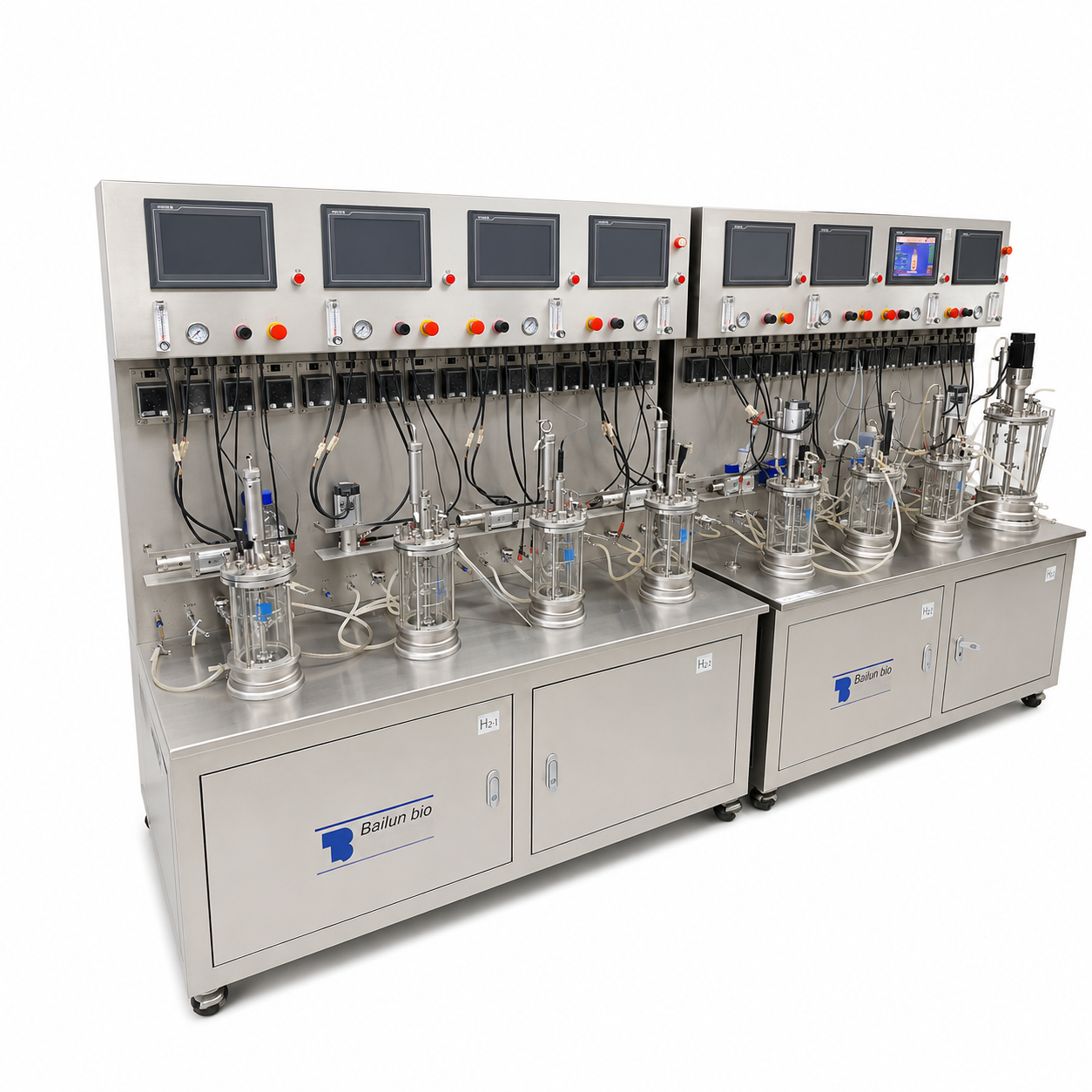 3L Glass Parallel Bioreactors Four Vessels 
