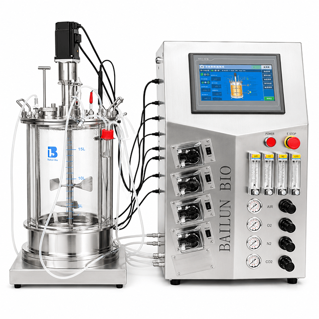 20L Mammalian Cell Culture Glass Bioreactor