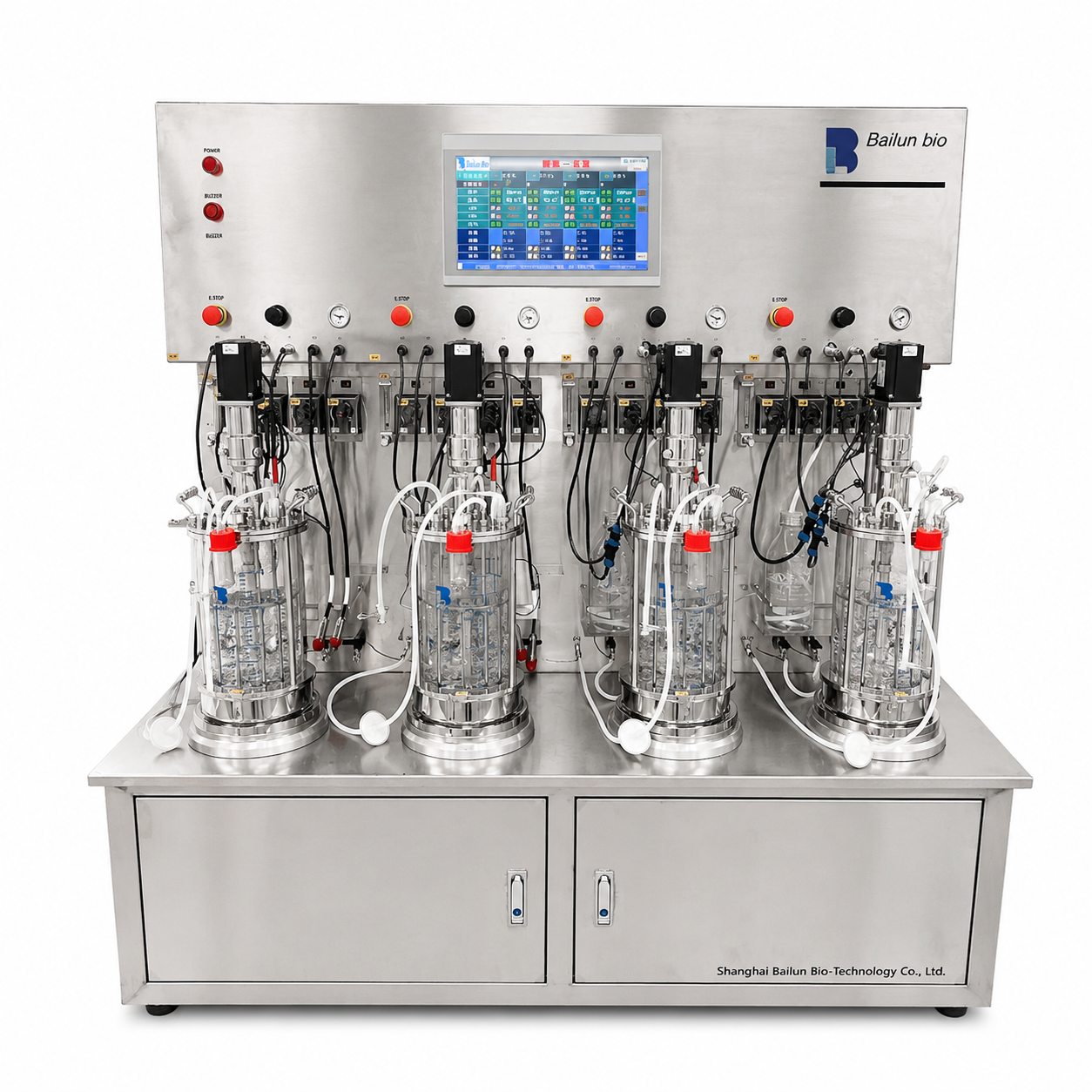 25L Glass Parallel Bioreactors Four Vessels 