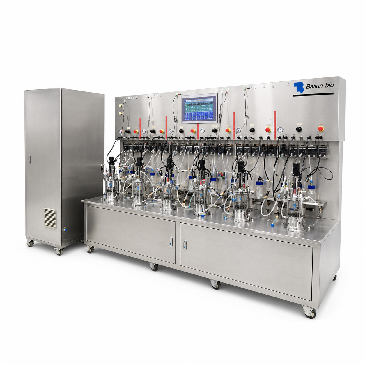 2L Lab Parallel Glass Bioreactor 5 Vessels