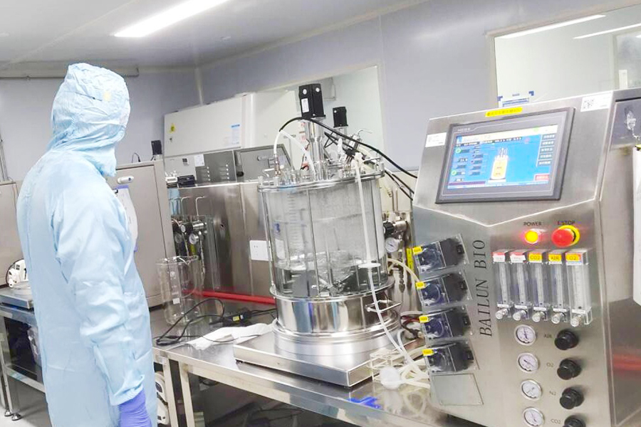 (2)40L cell culture glass bioreactor