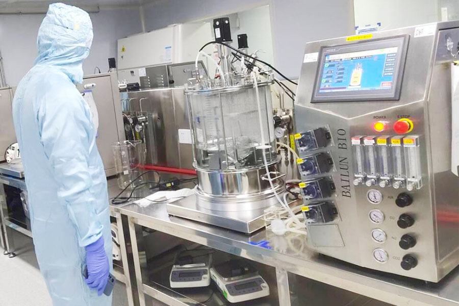 40L cell culture glass bioreactor