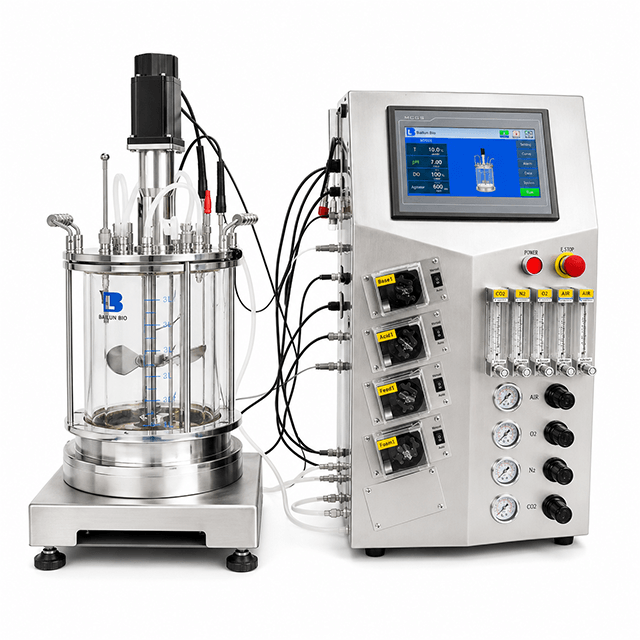 10L Mammalian Cell Culture Glass Bioreactor