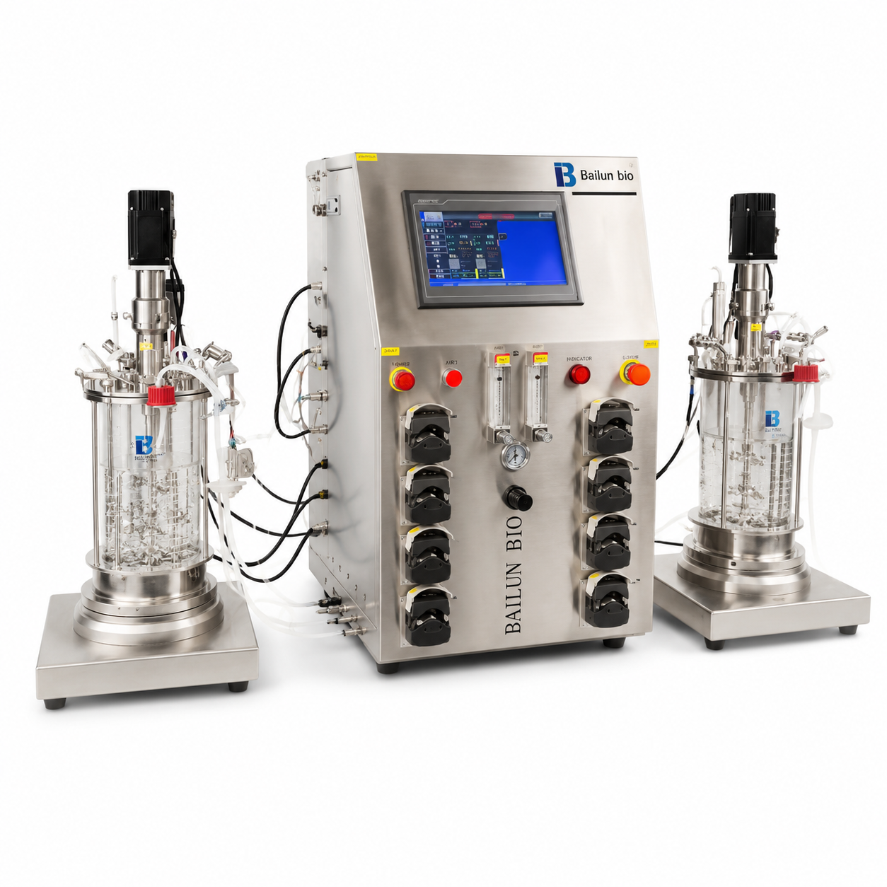 30L Lab Twin Parallel Glass Bioreactor